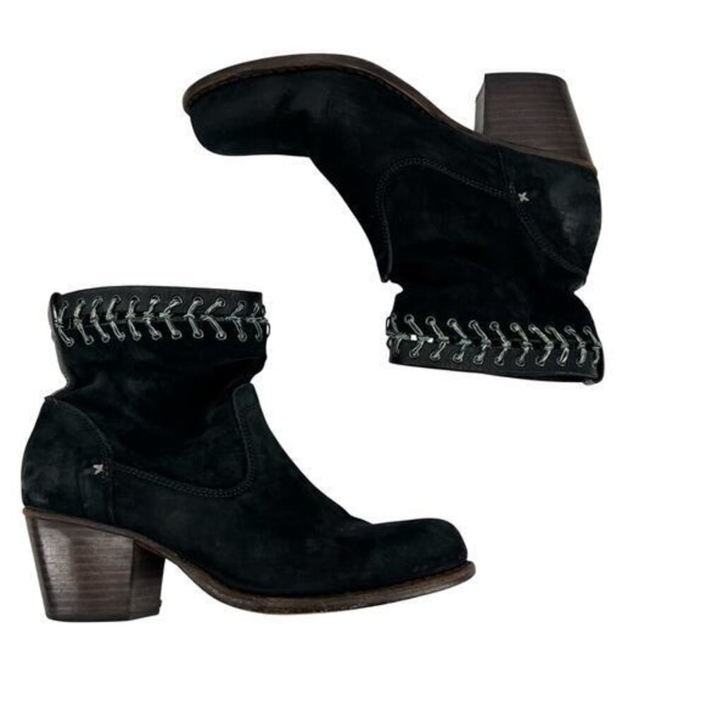 Rag & Bone EU 37.5/ US 7.5 Mercer Suede Ankle Bootie Whipstitch Thread Detailing